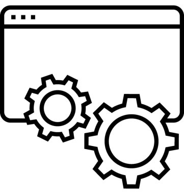 Web Optimizasyonu satırı vektör simgesi