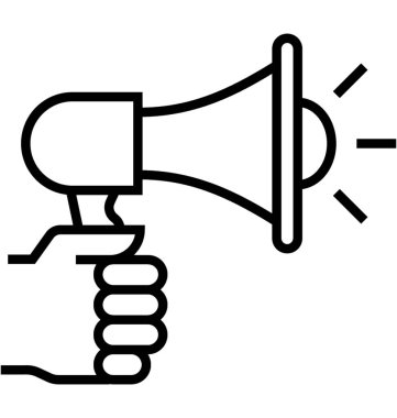 dijital pazarlama çizgisi vektör simgesi 