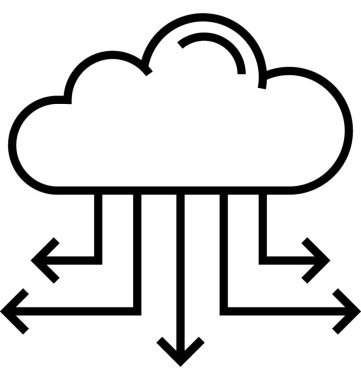 Büyük veri satırı vektör simgesi