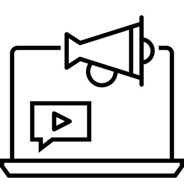 dijital pazarlama çizgisi vektör simgesi 