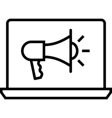 Dijital kampanya satırı vektör simgesi 