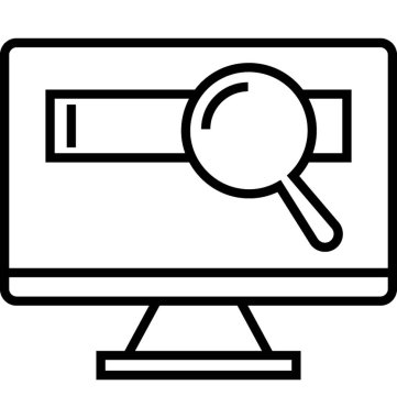 seo satır vektör simgesi 