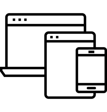 Duyarlı satırı vektör simgesi 