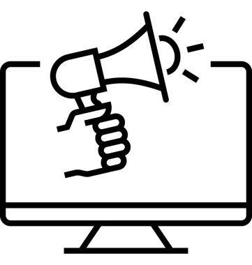 Reklam Kampanya satırı vektör simgesi 