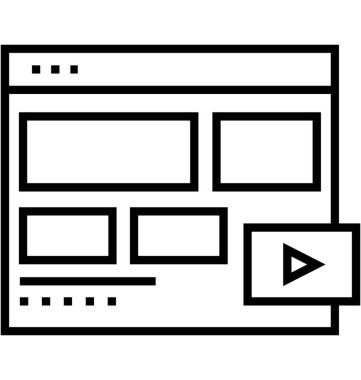 Başlık satırı vektör simgesi 