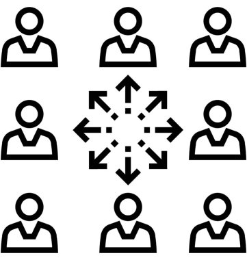 Viral pazarlama satırı vektör simgesi 