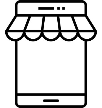 Mobil Pazarlama satırı vektör simgesi