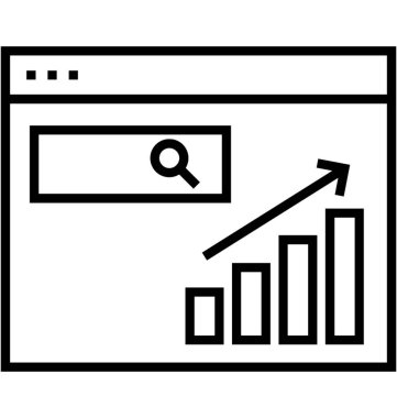 Promo Site çizgi vektör simgesi 