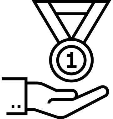 Resmi ödül satırı vektör simgesi 