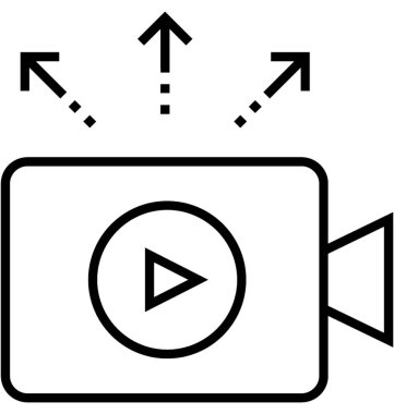 video pazarlama satırı vektör simgesi 