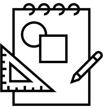 Satırı vektör simgesi çizimi 