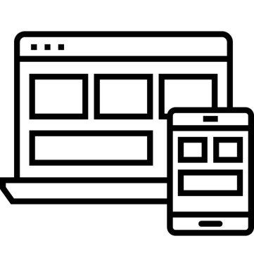 Duyarlı satırı vektör simgesi 