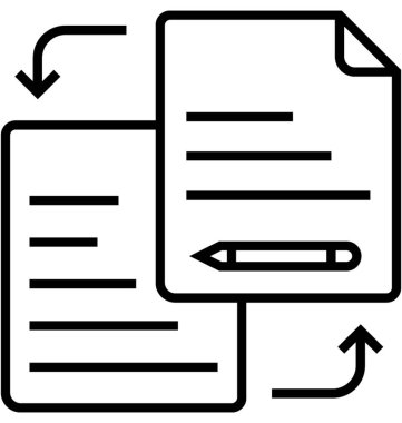  İçerik Yönetim satırı vektör simgesi 