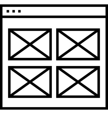 Tel çerçeve satırı vektör simgesi 