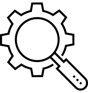 Arama motoru optimizasyon çizgisi vektör simgesi 