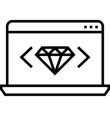 Temiz kod satırı vektör simgesi 