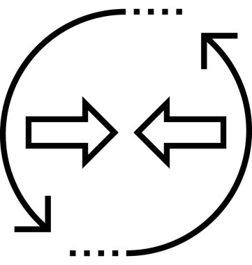 Geri bina satırı vektör simgesi satır 