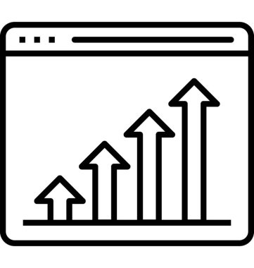Büyüme trafik satırı vektör simgesi