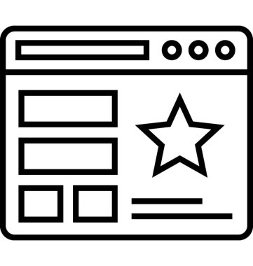 Favori web sitesi satırı vektör simgesi 