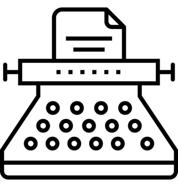 Metin yazarı satırı vektör simgesi