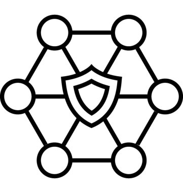 Ağ koruma satırı vektör simgesi 