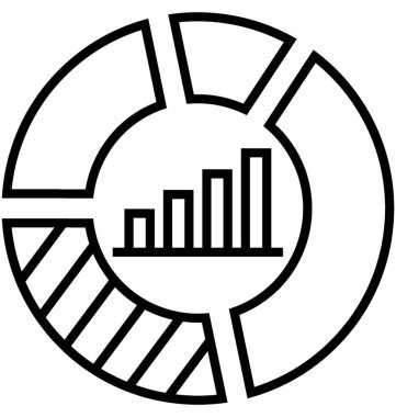 Piyasa analiz satırı vektör simgesi 