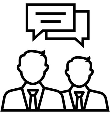 Satır danışmanlık istemcileri simge vektör 