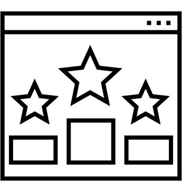 Web sıralaması satırı vektör simgesi