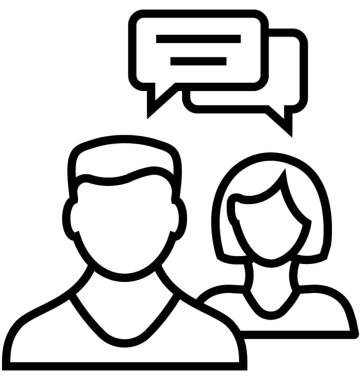 Satır danışmanlık istemcileri simge vektör 