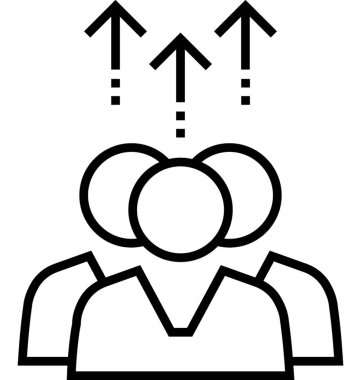 Personel eğitim satırı vektör simgesi