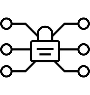 Ağ koruma satırı vektör simgesi