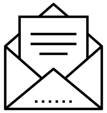 e-posta pazarlama satırı vektör simgesi