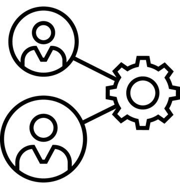 takım çalışması çizgisi vektör simgesi