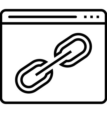 Weblinks optimizasyonu satırı vektör simgesi