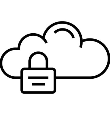 Yerel veri bulut satırı vektör simgesi