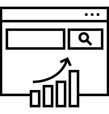 Sayfa sıralama satırı vektör simgesi
