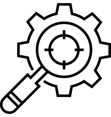 Hedef arama satırı vektör simgesi