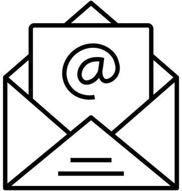 e-posta pazarlama satırı vektör simgesi 