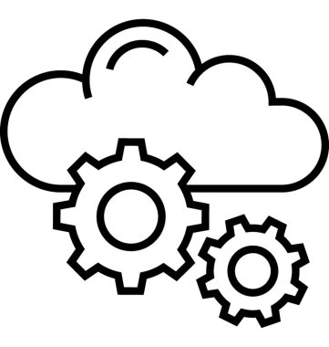 Bulut yönetimi satırı vektör simgesi
