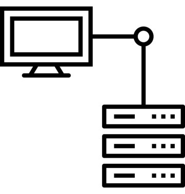 Bağlantı sunucu satırı vektör simgesi