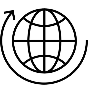 Küresel çözüm satırı vektör simgesi