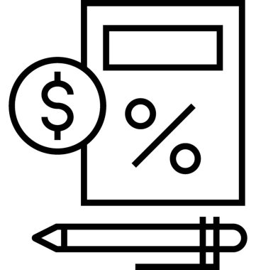 Finans satırı vektör simgesi