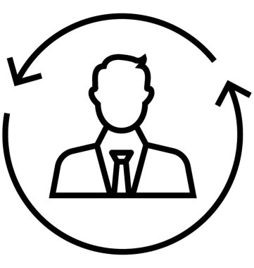 İstemci hizmet satırı vektör simgesi