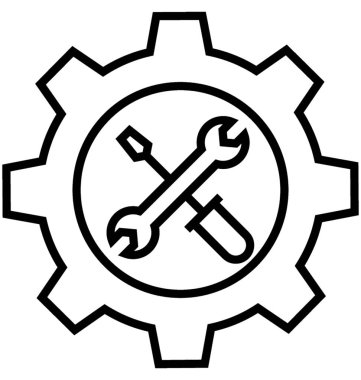 Hizmet satırı vektör simgesi