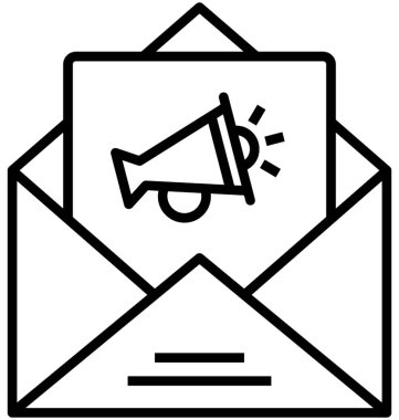 e-posta pazarlama satırı vektör simgesi
