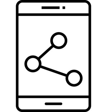 Sosyal ortam çizgisi vektör simgesi