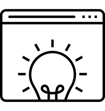 Web fikirleri satırı vektör simgesi