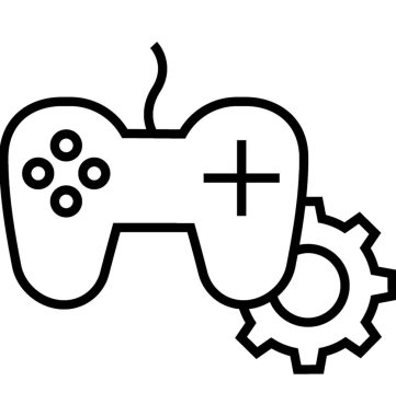 Oyun geliştirme satırı vektör simgesi