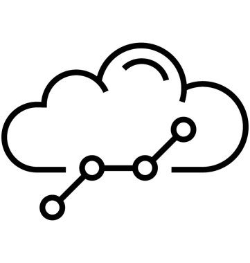 Bulut Analytics satırı vektör simgesi