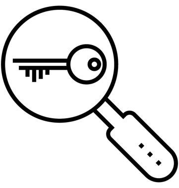 Anahtar kelime satırı vektör simgesi